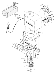Part Location Diagram of 7601038 Briggs and Stratton Fuel Line (Must Cut To Length)